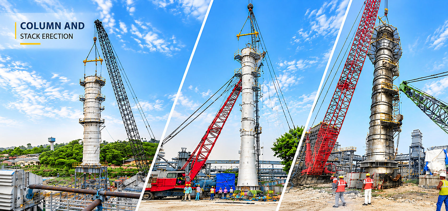 Stack erection project